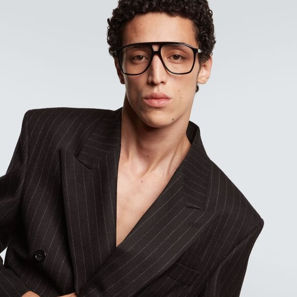 Saint Laurent DUNE Women Eyeglasses Black Pilot SL596 DUNE OPT 001 NEW AUTHENTIC - Picture 11 of 15